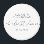 Modern enkel Elegant - minimal hjärteMöhippa Magnet<br><div class="desc">Denna enkla och moderna design består av sans serif och lekfull kursiv typografi med doodle-hjärtan. Perfekt för bröllop möhippa Shweer party favors.</div>