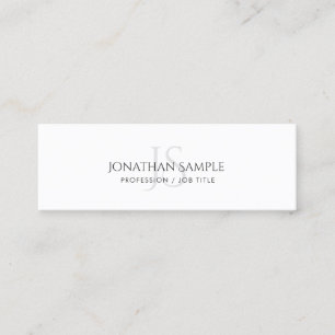 Modern enkel Elegant Monogram vanligt Trendig Mini Visitkort
