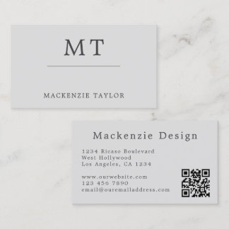 Modern Enkel Elegant Professionell med QR-kod Visitkort