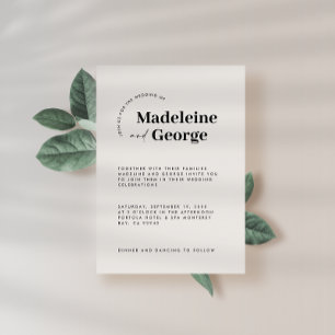 Modern enkel elegant, svart och vit spara datumet