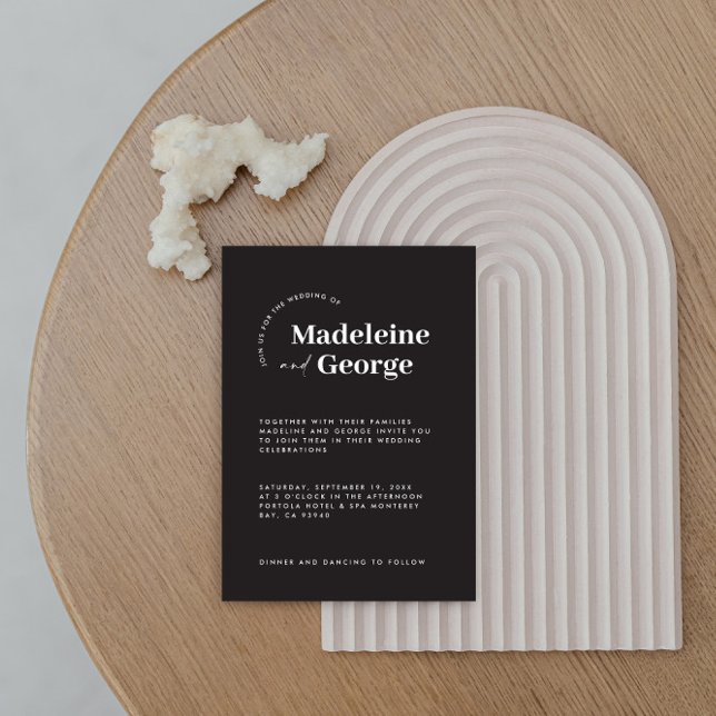 Modern enkel elegant, svart och vit spara datumet (Skapare uppladdad)