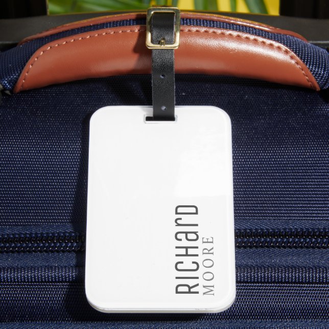 modern, enkel elegant, svartvit bagagebricka (Framsida Insitu 2)