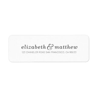 Modern enkel Elegant Typografi-Returadress Returadress Etikett