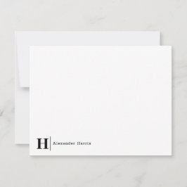 Modern enkel Elegant Typography Business Monogram Anteckningskort
