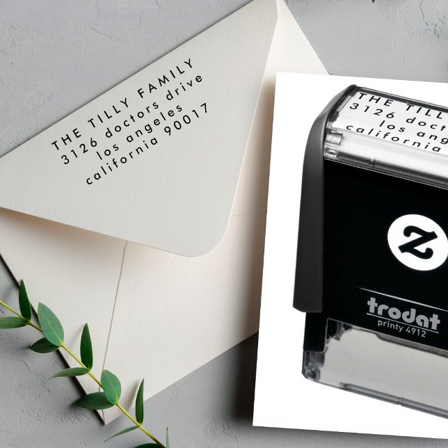 Modern enkel enkel återgång till Bröllop med enkel Självfärgande Stämpel (Skapare uppladdad)