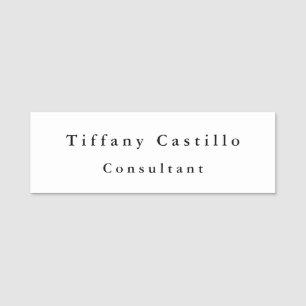 Modern enkel enkel enkel Elegant Namnbricka