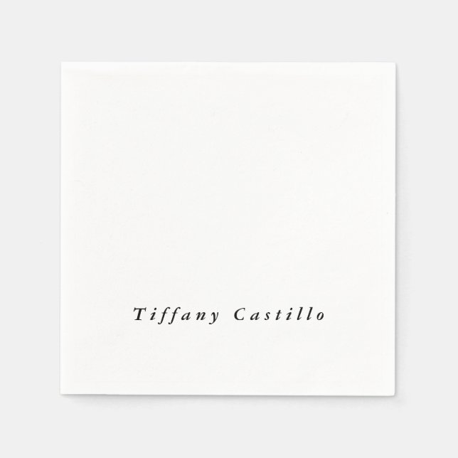 Modern enkel enkel enkel Elegant Pappersservett (Framsidan)