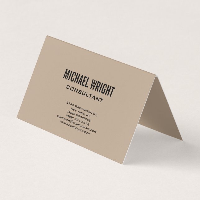 Modern enkel, enkel, minimalistisk visitkort (Framsida)