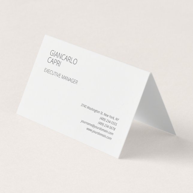 Modern enkel, enkel, minimalistisk visitkort (Framsida)