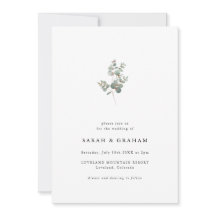 Modern enkel eukalyptus Bröllop