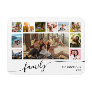 Modern enkel familjefoptosamling magnet