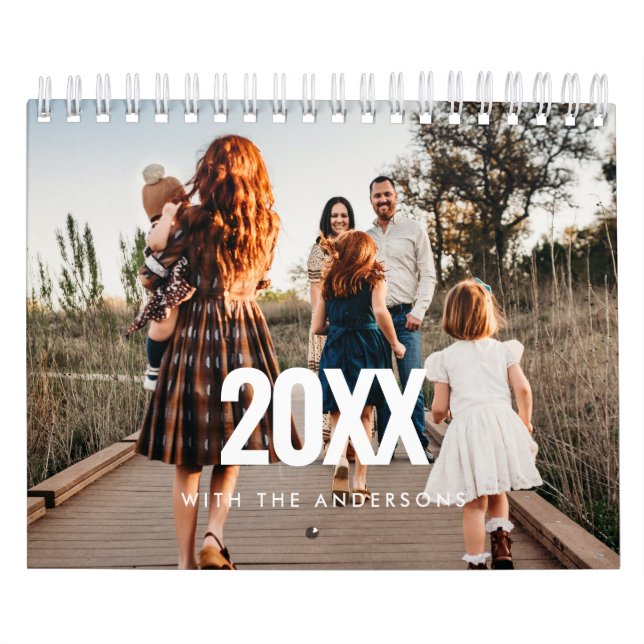 Modern enkel familjefoto 2026 kalender (Omslag)