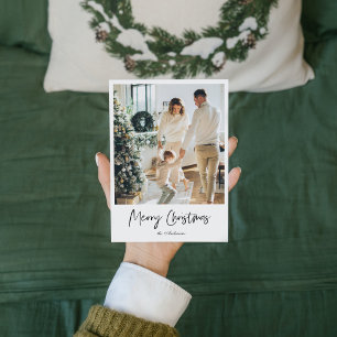 Modern enkel familjefoto GOD JUL