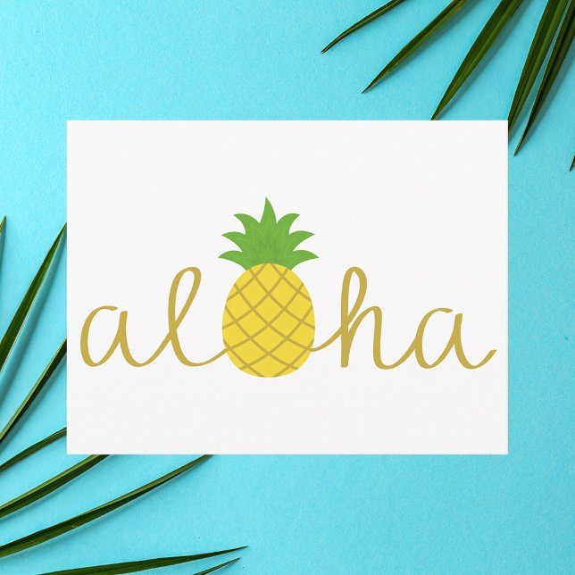 Modern Enkel Färgglad Ö Aloha Vykort (Skapare uppladdad)