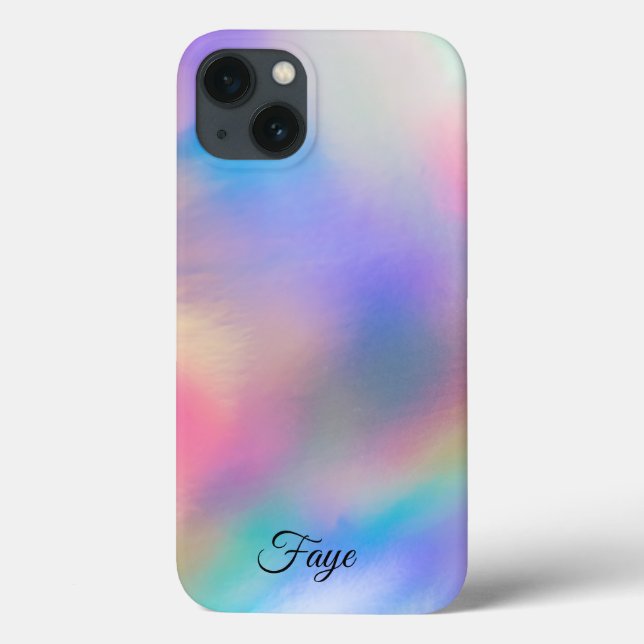 Modern enkel färgstark regnbågsgradient galaxhav (Baksida)