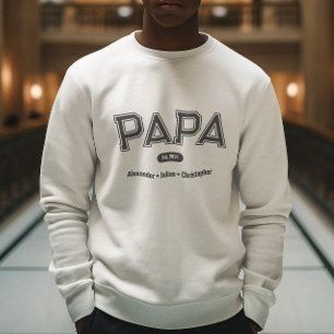 Modern enkel fetstil Pappa Lång Ärmad Tröja