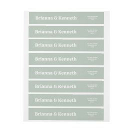 Modern enkel fetstilt vittypografi Bröllop Etikettband