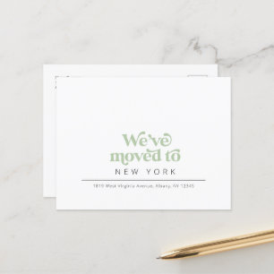 Modern enkel flytta av vykort