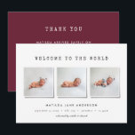 Modern enkel födelseannons med flera bilder julkort<br><div class="desc">Modern enkel födelsedagsannonskort med utrymme för detaljer eller meddelande på baksidan.</div>