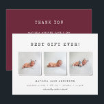 Modern enkel födelseannons med flera bilder julkort<br><div class="desc">Bästa presenten någonsin! Modern enkel födelseannons med flera bilder och utrymme för detaljer eller ett meddelande på baksidan.</div>