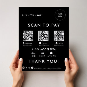 Modern enkel formell sökning med svart QR för att