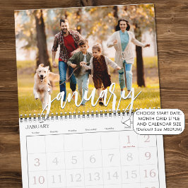 Modern enkel foto- och omslagscollage anpassad fär kalender