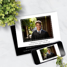 Modern enkel foto Studenten Inbjudningar