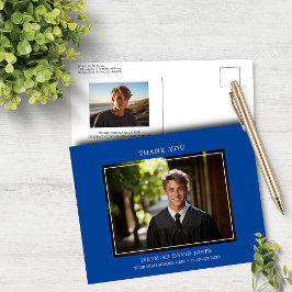 Modern Enkel Foto Tacksamhet Efter Examen Vykort