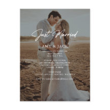 Modern enkel foto vigsel kallelse P