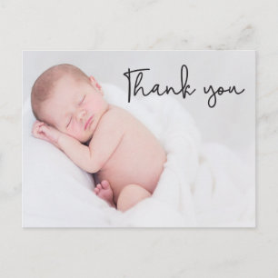 Modern enkel fotodobaptism i Tack Baby Vykort