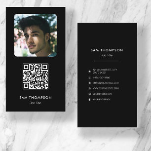 Modern enkel fotografi, Professionell svart Visitkort
