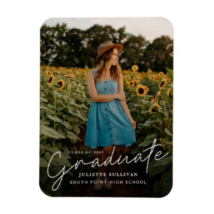 Modern enkel fotokandidat med script magnet