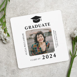 Modern enkel fotoklass för 2024 studenten meddelande