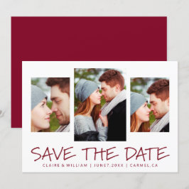 Modern enkel fotokollage Spara datumkortet Datumet