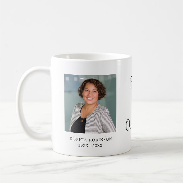 Modern enkel fotominnesnyckel kaffemugg (Vänster)