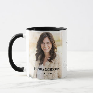 Modern enkel fotominnesnyckelkaffe mugg