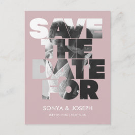 Modern enkel fotospara datuminbjudan vykort