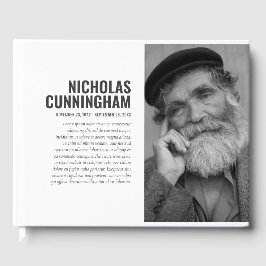 Modern enkel fotosvart, vit filtersymbol gästböcker