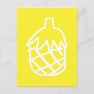 Modern enkel frukt av ananas trendig vykort