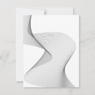 Modern, enkel, futuristisk urban vågillustration anteckningskort