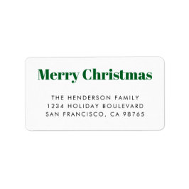 Modern enkel God jul, djärv Adressetikett