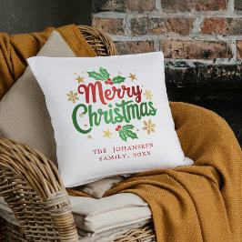 Modern enkel God jul-typfamilj Kudde