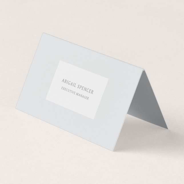 Modern Enkel Grå Minimalistisk Professionell Visitkort (Framsida)