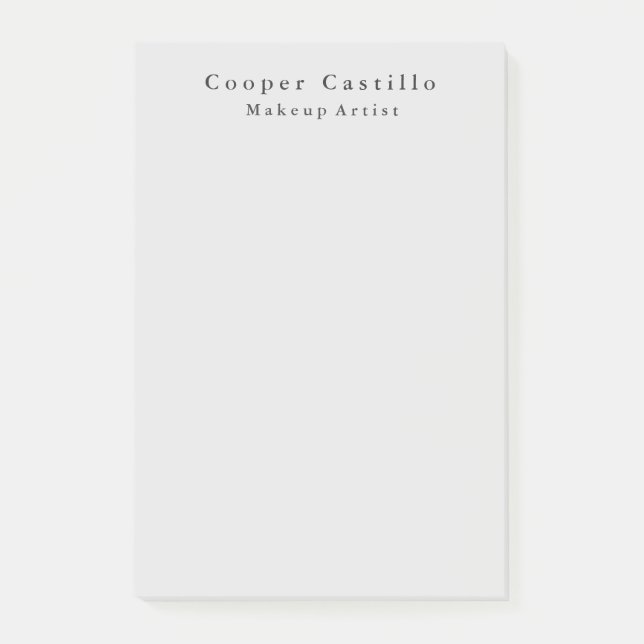 Modern enkel Grått-Professionell-minimalistisk  Post-it Block (Framsida)