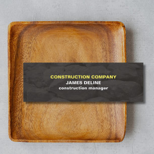 Modern enkel Grått Stones Construction Mini Visitkort