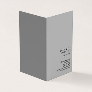 Modern enkel Grått-Trendig, minimalistisk sladd Visitkort