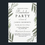 Modern enkel grön blad sällskapsfest inbjudan<br><div class="desc">Modern enkel grön blad säljares avskedsfest inbjudan

Modern elegant enkel sällskapsfirande möhippa inbjudan

Trädgårdsblad,  Rustik,  Oliv,  Grönska,  höst,  vinter 

Matchande samling i Nisch och Bo store.

Konstverk av www.EssemCreatives.etsy.com’</div>