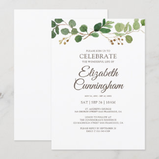 Modern, enkel, grön bovin lök inbjudningar