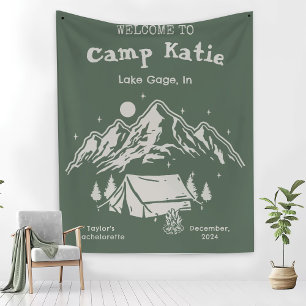 Modern Enkel Grön Camping Möhippa Fleecefilt