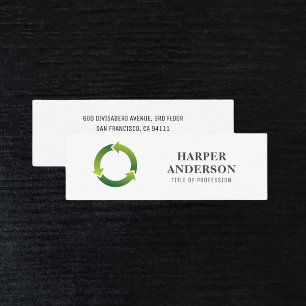 Modern enkel Grönt - Eco-Professionell Mini Visitkort